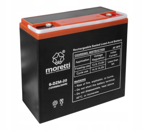 Akumulator Moretti 6-DZM-20 12V Martinelli Akumulator Moretti 6-DZM-20 12V Martinelli