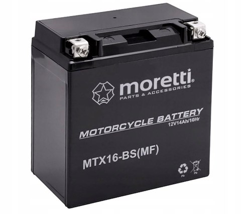 Akumulator Moretti AGM (Gel) MTX16 Martinelli Akumulator Moretti AGM (Gel) MTX16 Martinelli