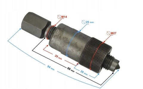 ŚCIĄGACZ MAGNETA LEWY SKUTER 4-SUW 2-SUW 4T 2T M27 Martinelli ŚCIĄGACZ MAGNETA LEWY SKUTER 4-SUW 2-SUW 4T 2T M27 Martinelli