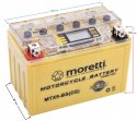 AKUMULATOR ŻELOWY ŻEL MORETTI AGM MTX9-BS ZE WSKAŹNIKIEM SKUTER MOTOCYKL