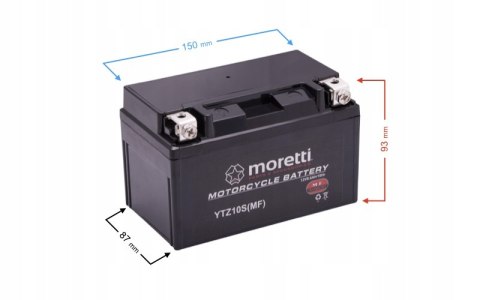 Akumulator AGM Moretti MTZ10S 8,6Ah 12V YTZ10S Martinelli Akumulator AGM Moretti MTZ10S 8,6Ah 12V YTZ10S Martinelli