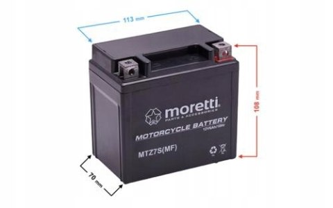 Akumulator AGM Moretti MTZ7S 12V Martinelli Akumulator AGM Moretti MTZ7S 12V Martinelli