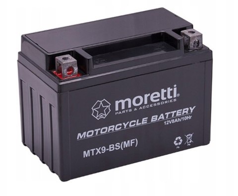 Akumulator Moretti AGM (Gel) MTX9-BS Martinelli Akumulator Moretti AGM (Gel) MTX9-BS Martinelli