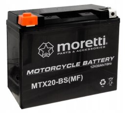 Akumulator żelowy MORETTI MTX20-BS 20 Ah YTX20-BS Martinelli