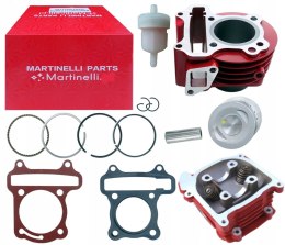 CYLINDER GŁOWICA KOMPLET 80 CCM SKUTER 4T TUNING DŁUGIE ZAWORY Martinelli