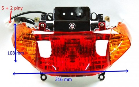 Lampa tylna skuter 4T Barton Junak Zipp Romet Martinelli Lampa tylna skuter 4T Barton Junak Zipp Romet Martinelli