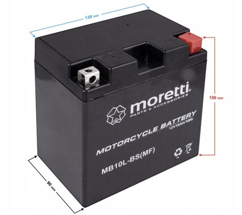 Moretti Akumulator AGM (Gel) MB10L-BS 12V Martinelli Moretti Akumulator AGM (Gel) MB10L-BS 12V Martinelli