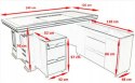 STYLOWE KLASYCZNE BIURKO GABINETOWE FORNIR 240cm Martinelli