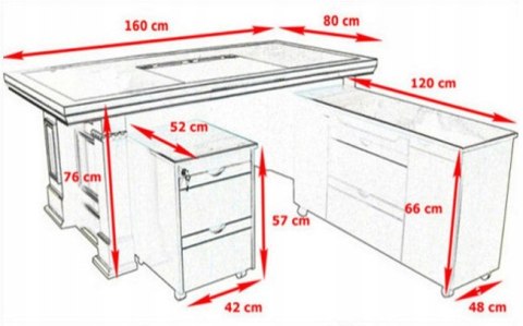 STYLOWE NOWOCZESNE BIURKO GABINETOWE FORNIR 160cm Martinelli STYLOWE NOWOCZESNE BIURKO GABINETOWE FORNIR 160cm Martinelli