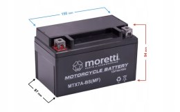 AKUMULATOR ŻELOWY GEL 12V 7Ah DO SKUTERA MOTOCYKLA Martinelli