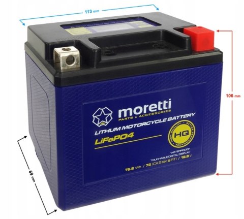 Akumulator Moretti YTX5 MTX5 MFPX5 LITOWO JONOWY LITOWY 5AH 12V Martinelli Akumulator Moretti YTX5 MTX5 MFPX5 LITOWO JONOWY LITOWY 5AH 12V Martinelli