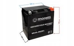 Akumulator motocyklowy AGM MB30L-BS 12V 30Ah 300A Martinelli