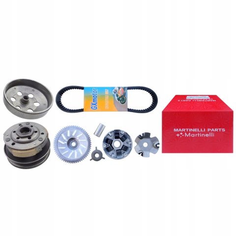 KOMPLET WARIATOR SPRZĘGŁO PASEK 729 SKUTER 4T GY6 Martinelli KOMPLET WARIATOR SPRZĘGŁO PASEK 729 SKUTER 4T GY6 Martinelli