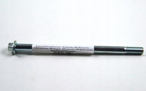 ŚRUBA ŚREDNICA GWINTU 12MM DŁUGOŚĆ 220MM Martinelli ŚRUBA ŚREDNICA GWINTU 12MM DŁUGOŚĆ 220MM Martinelli