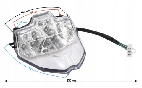 LAMPA TYLNA DO MOTOROWERU FR 2 Martinelli LAMPA TYLNA DO MOTOROWERU FR 2 Martinelli