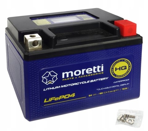 Akumulator Moretti YTX4 MTX4 MFPX4 LITOWO JONOWY LITOWY 4AH 12V Martinelli Akumulator Moretti YTX4 MTX4 MFPX4 LITOWO JONOWY LITOWY 4AH 12V Martinelli