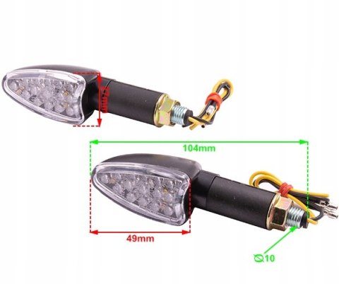 KIERUNKOWSKAZY UNIWERSALNE MRT-001 LED MOTOCYKL Martinelli KIERUNKOWSKAZY UNIWERSALNE MRT-001 LED MOTOCYKL Martinelli