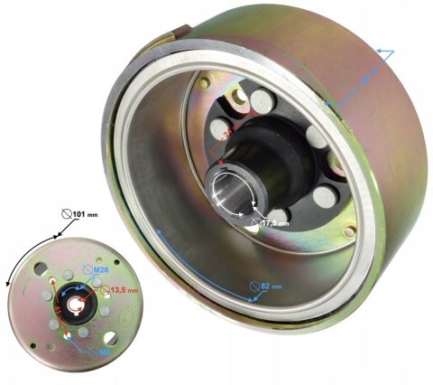 KOŁO MAGNESOWE MAGNETO 2T SKUTER BARTON ROMET Martinelli KOŁO MAGNESOWE MAGNETO 2T SKUTER BARTON ROMET Martinelli