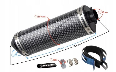 TŁUMIK SPORTOWY UNIWERSALNY CARBON MOTOCYKL SKUTER Martinelli TŁUMIK SPORTOWY UNIWERSALNY CARBON MOTOCYKL SKUTER Martinelli