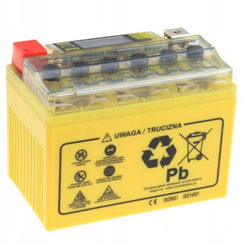 AKUMULATOR ŻEL LCD MTX4L-BS YTX4L-BS 4Ah MORETTI