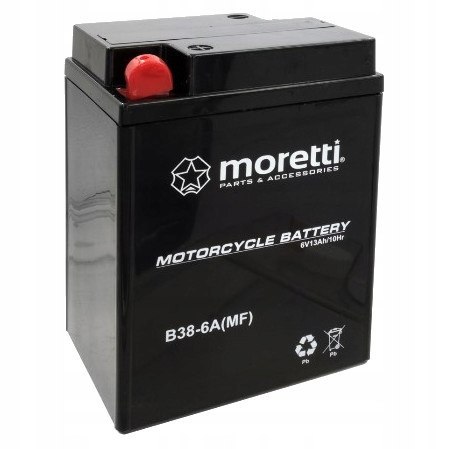 AKUMULATOR ŻELOWY B38-6A 13Ah 6V JUNAK SHL WSK