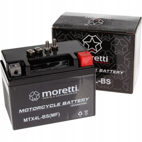 AKUMULATOR ŻELOWY GEL 12V 4Ah YTX4L-BS CBTX4L-BS Martinelli + ŁADOWARKA 12V