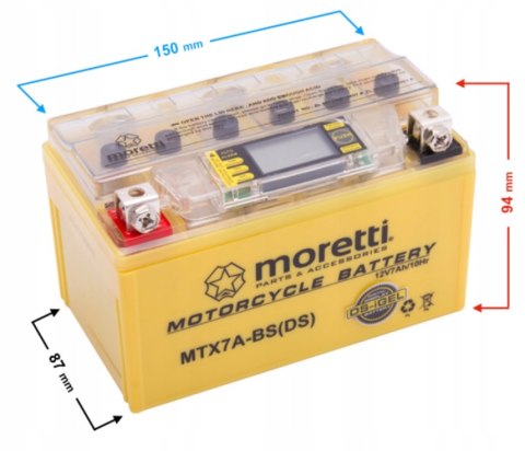 Akumulator Moretti AGM (I-Gel) MTX7L-BS ze