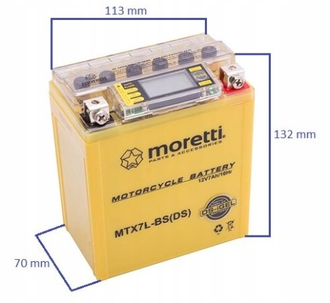 Akumulator Moretti AGM (I-Gel) MTX7L-BS ze