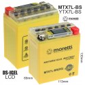 Akumulator Moretti AGM (I-Gel) MTX7L-BS ze