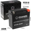 Akumulator Moretti MTX20L-BS + ŁADOWARKA DO AKUMULATORÓW ŻELOWYCH 12V 1A