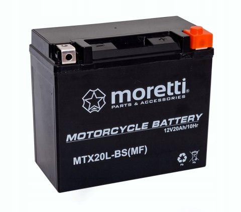 Akumulator Moretti MTX20L-BS