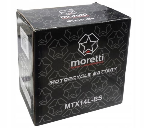 Akumulator YTX14L Moretti AGM MTX14L-BS 12V 12Ah