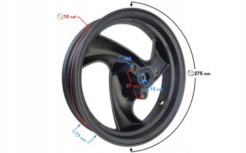 Felga przód 2,5-10 hamulec tarczowy Barton Scalpel