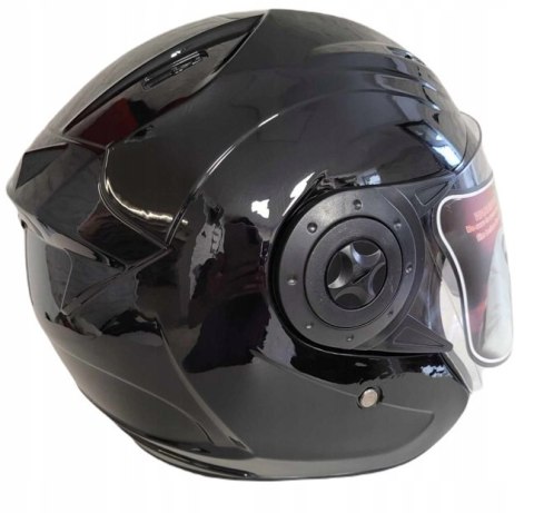 KASK MOTOCYKLOWY OTWARTY POŁYSK SKUTER CHOPPER L