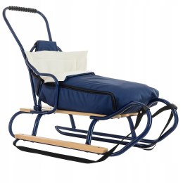 METALOWE SANKI DZIECIĘCE Z OPARCIEM ZE ŚPIWORKIEM + PCHACZ + PODNÓŻKI