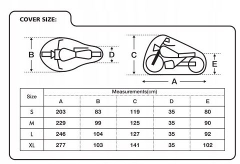 POKROWIEC NA MOTOCYKL XL MORETTI Martinelli