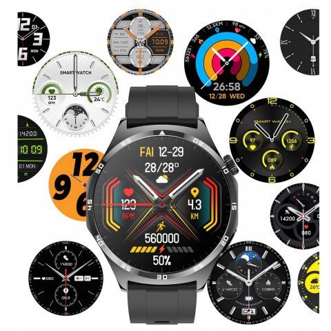 SMARTWATCH ZEGAREK EKG CIŚNIENIOMIERZ SKŁAD KRWI AMOLED MENU POLSKI 2 Paski