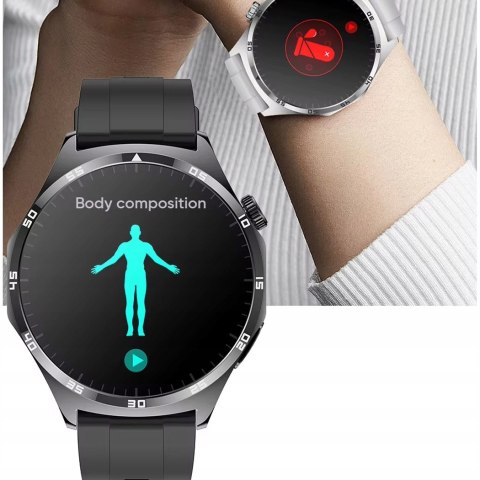 SMARTWATCH ZEGAREK EKG CIŚNIENIOMIERZ SKŁAD KRWI AMOLED MENU POLSKI 2 Paski