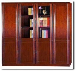 Szafa biurowa C-25 - czteroelementowa witryna z częścią zamykaną