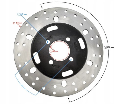 TARCZA HAMULCA TYŁ PENTORA Martinelli