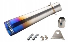 TŁUMIK TUNINGOWY UNIWERSALNY STAL010 SPORTOWY NIEBIESKI ATV MOTOR SKUTER