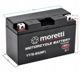 AKUMULATOR MORETTI AGM (GEL) MT7B-BS 12V Martinelli