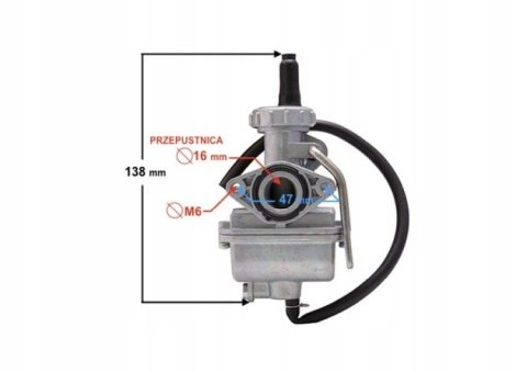 GAŹNIK MORETTI STREET PZ20, 80CC 4T, P.17 MM, SSAN Martinelli