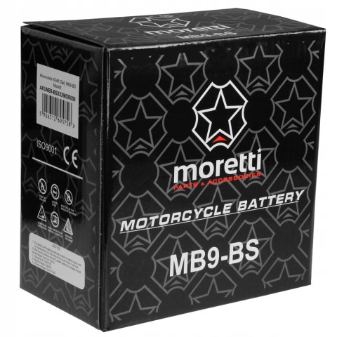 NOWY AKUMULATOR 9AH MORETTI MB9 BS ŻELOWY AGM QUAD ATV Martinelli