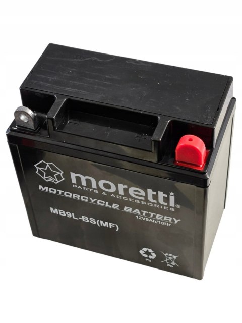 NOWY AKUMULATOR 9AH MORETTI MB9 BS ŻELOWY AGM QUAD ATV Martinelli
