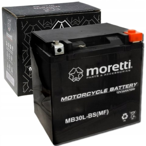 NOWY Akumulator motocyklowy AGM MB30L-BS 12V 30Ah 300A Martinelli
