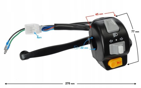 PRZEŁĄCZNIK ZESPOLONY LEWY SKUTER ROMET KINGWAY BARTON ZIPP MOTOVENTUS
