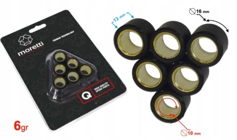 ROLKI WARIATORA SKUTER 50 4T 6,5 Martinelli