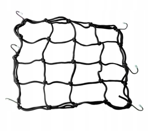 SIATKA MOTOCYKLOWA BAGAŻOWA PAJĄK NA SIEDZENIE GRUBA SOLIDNA HAKI METAL