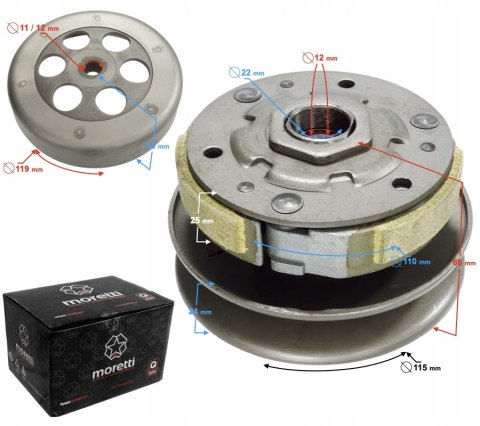 SPRZĘGŁO SKUTER 2T BARTON FALCON ARKUS MOTOROWER Martinelli
